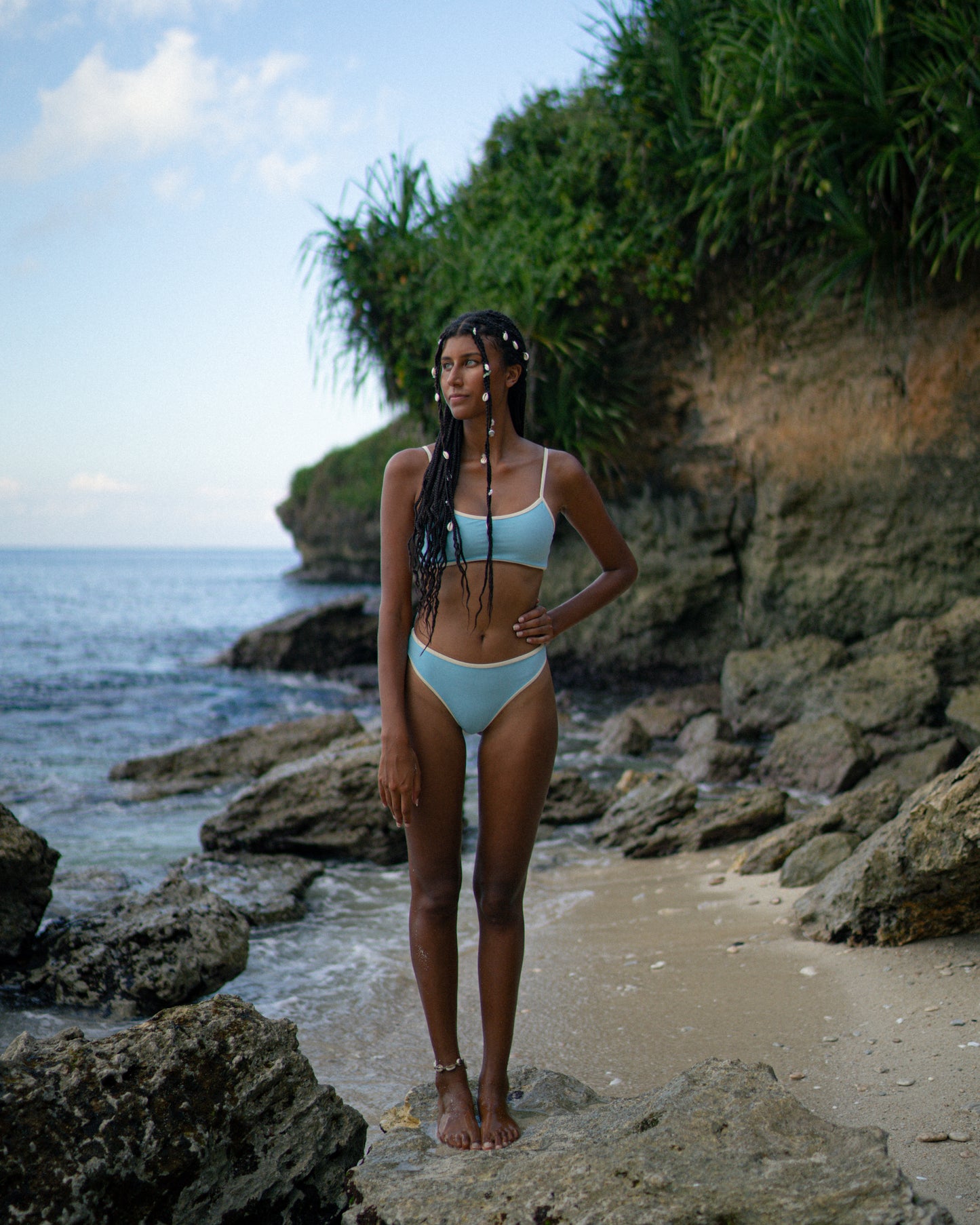 Sky Blue - London Surf Bikini Top