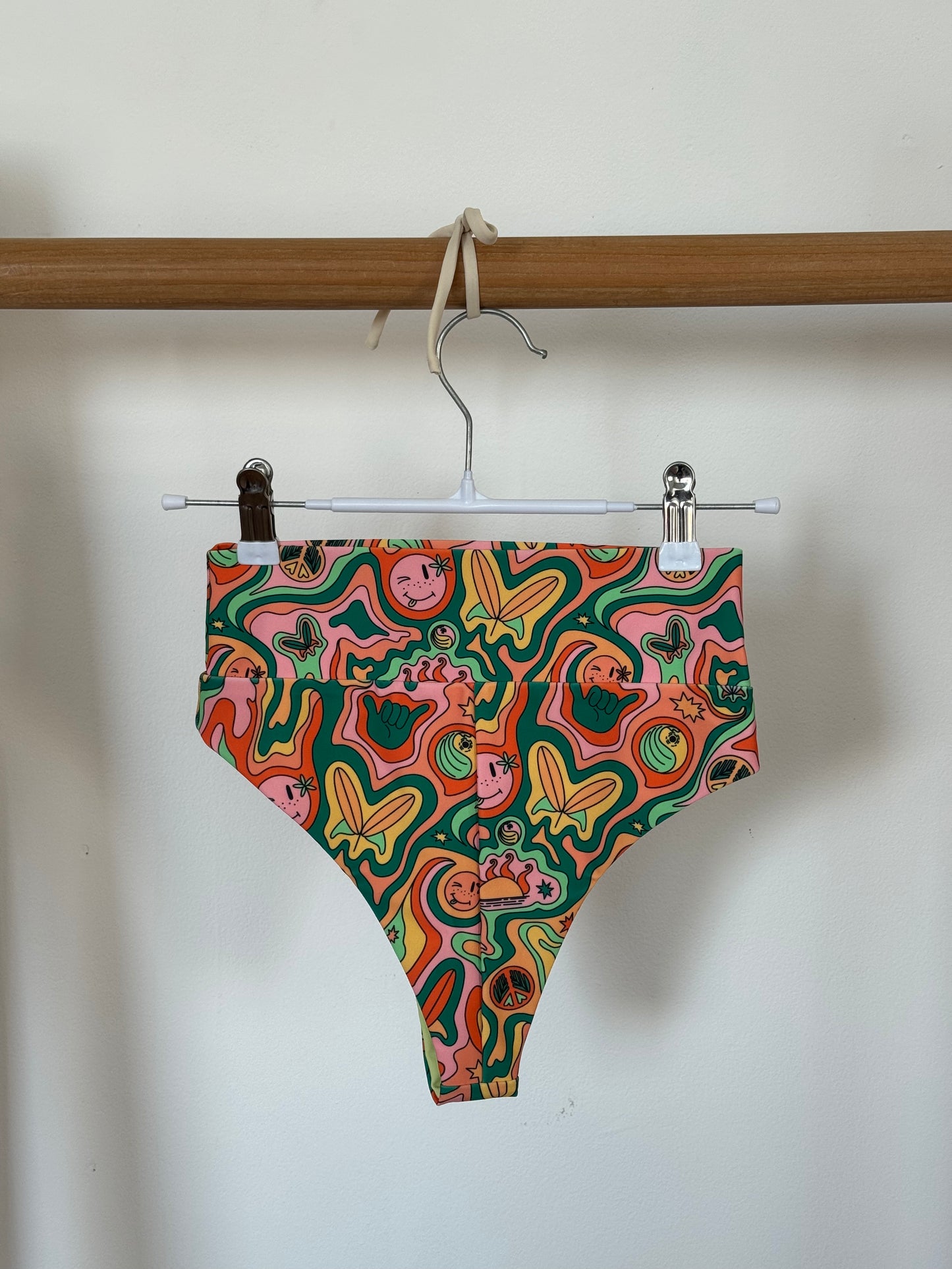 Seafoam Disco - High Waist Bikini Bottom