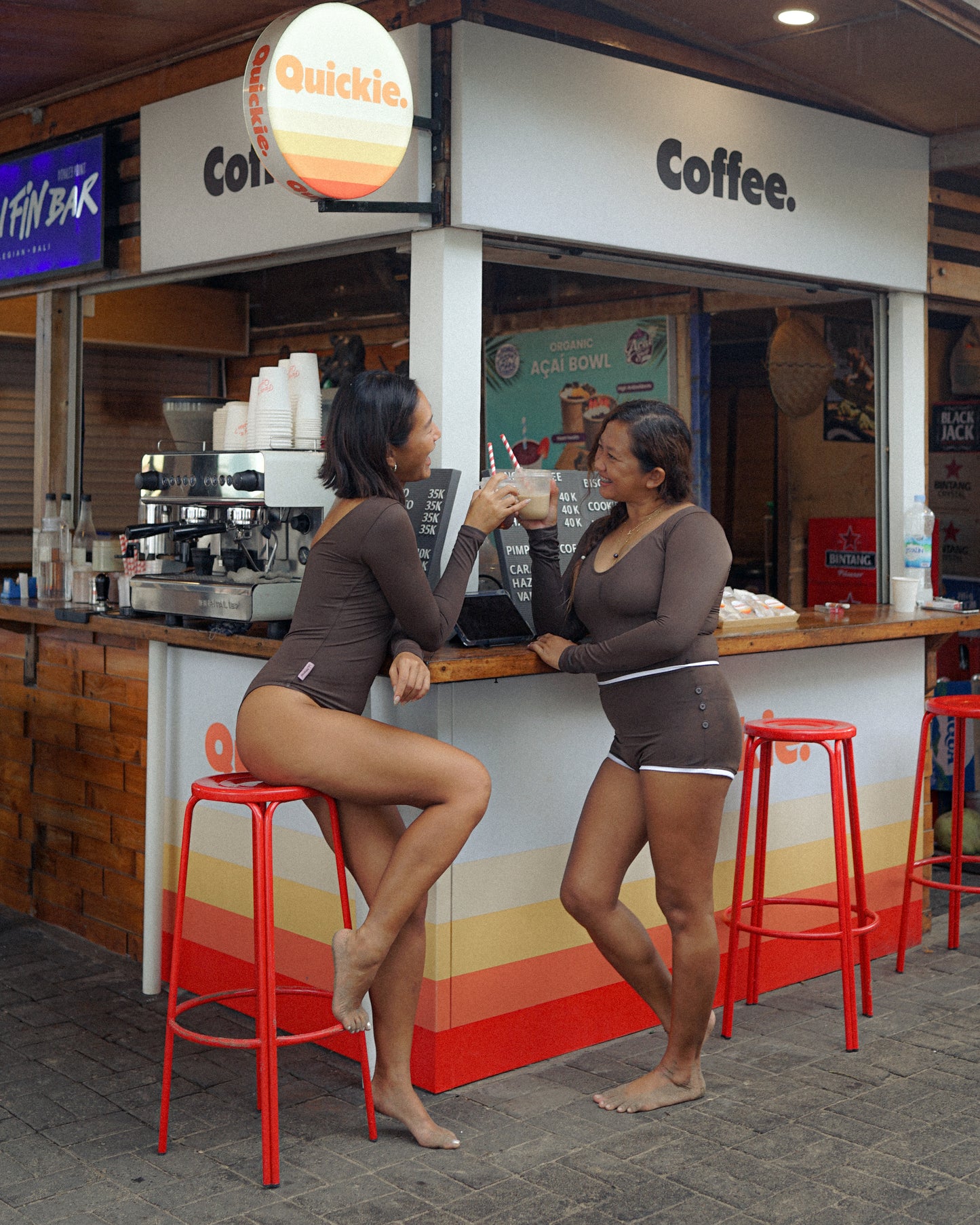 *PREORDER* Chocolate - Reverie Surf Suit (Plunge & Boat Neckline)