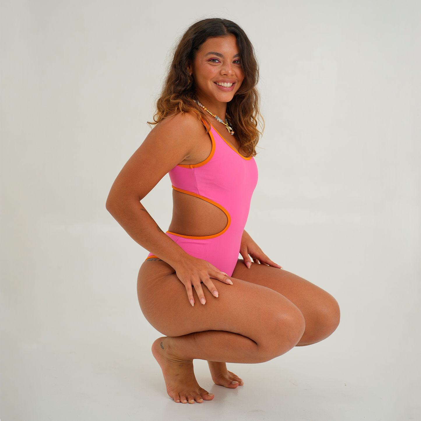 Barbie Pink - Elle Cut-Out Surf One Piece