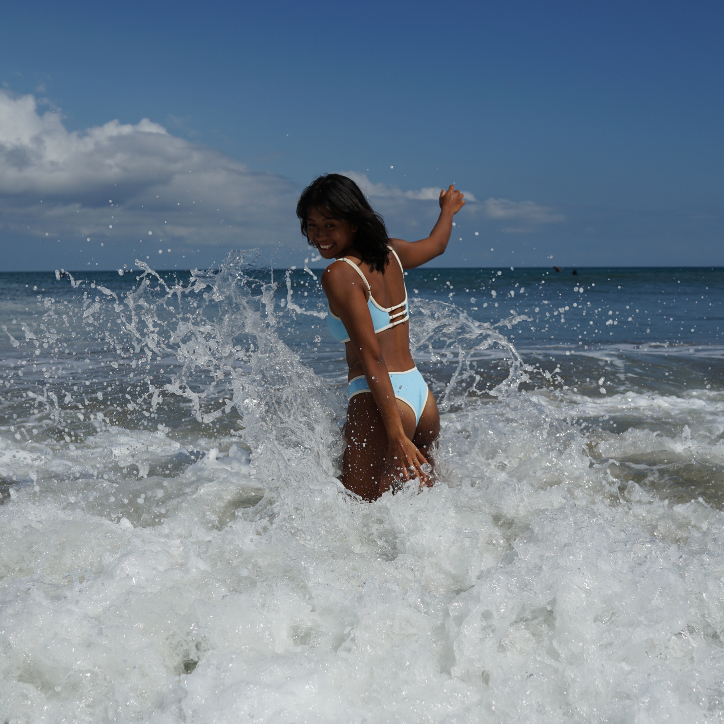 Sky Blue - London Surf Bikini Top