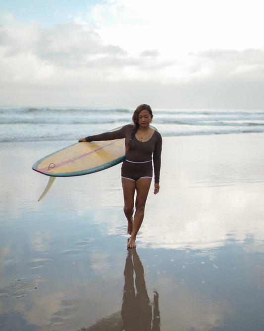 Chocolate - Sol Surf Shorts (Full Coverage Bikini Shorts)