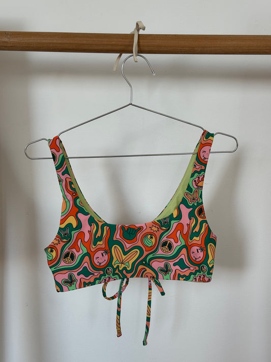 Seafoam Disco - 2-in-1 Scoop Bikini Top