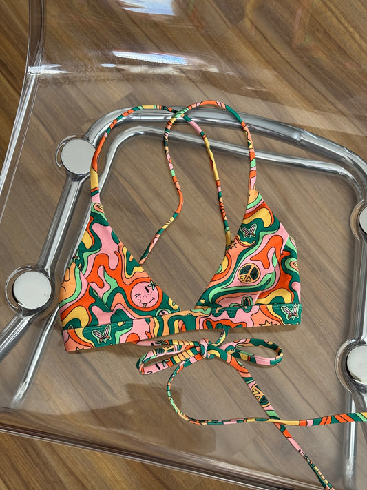 Seafoam Disco - Triangle Bikini Top
