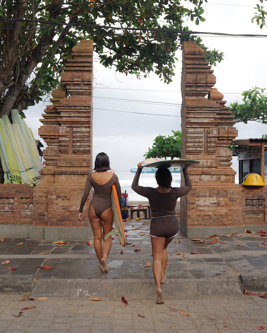 Chocolate - Reverie Surf Suit (Plunge & Boat Neckline)