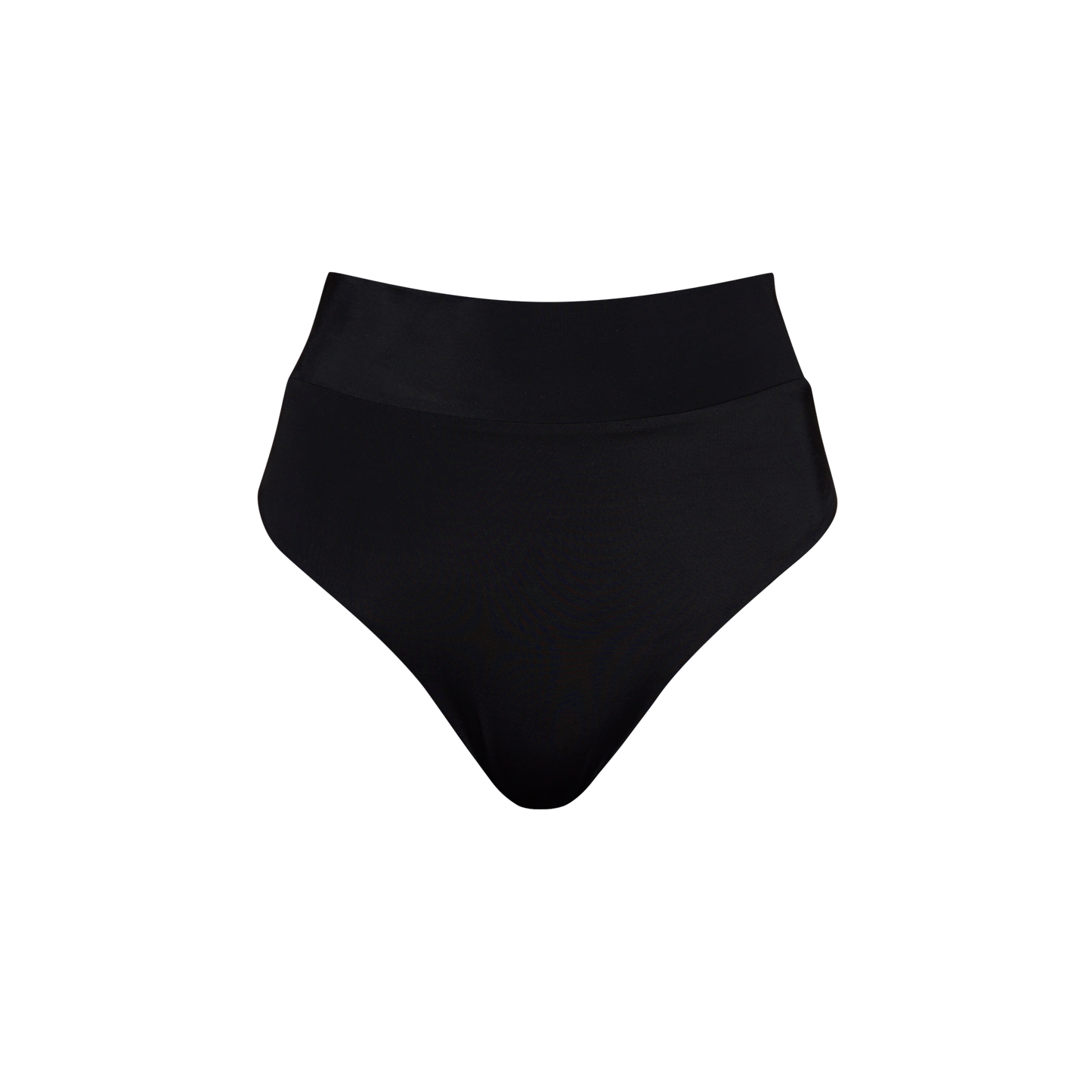 Midnight Black - High Waist Cheeky Surf Bikini Bottom