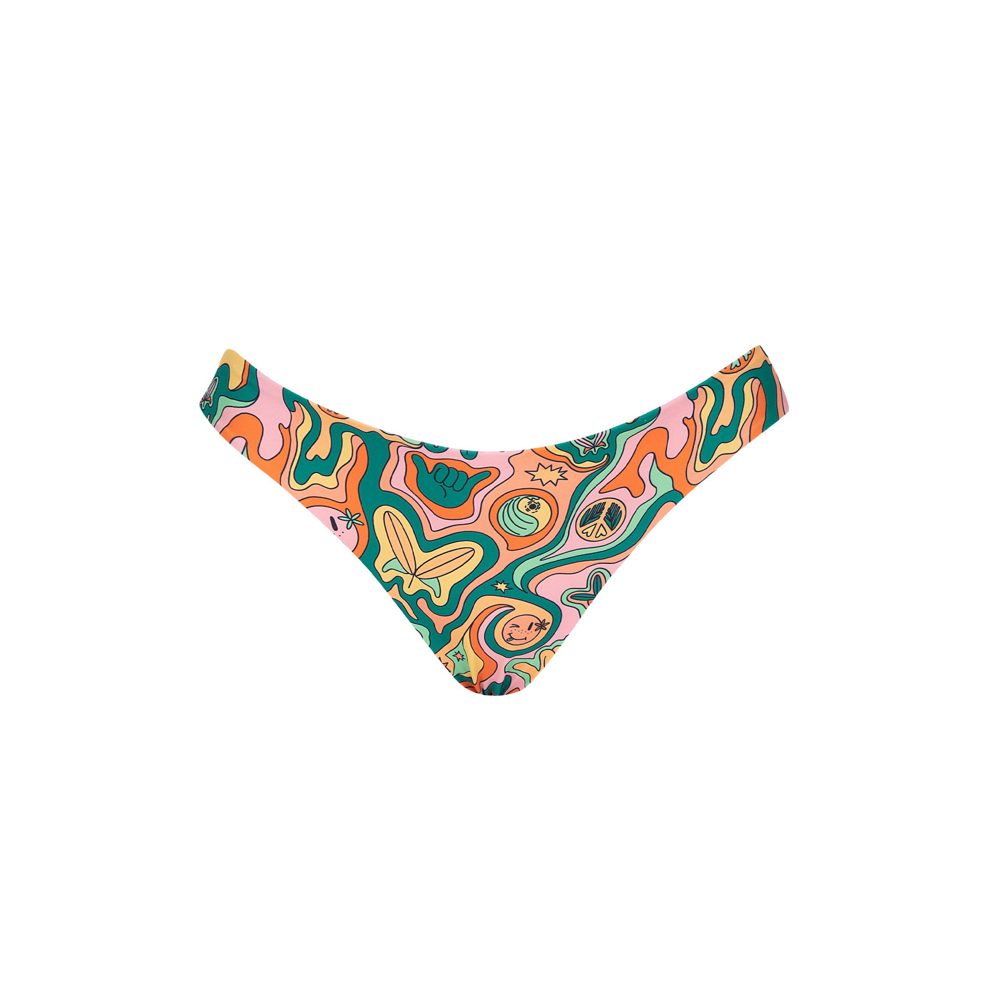 Seafoam Disco - Classic Cheeky Reversible Bikini Bottom
